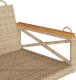 vidaXL Ławka bujana, beżowa, 63x62x40 cm, polirattan 7