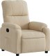 vidaXL vidaXL Rozkładany fotel, kremowy, obity mikrofibrą 2