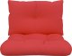 vidaXL Poduszki na sofę z palet, 2 szt., czerwone, tkanina 5