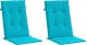 vidaXL Poduszki na krzesła z wysokim oparciem, 2 szt., turkusowe 3