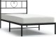vidaXL vidaXL Metalowa rama łóżka z wezgłowiem, czarna, 75x190 cm 2
