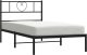 vidaXL vidaXL Metalowa rama łóżka z wezgłowiem, czarna, 75x190 cm 3