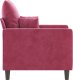 vidaXL vidaXL Fotel, winna czerwień, 60 cm, obity aksamitem 4