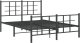 vidaXL vidaXL Metalowa rama łóżka z wezgłowiem i zanóżkiem, czarna, 135x190cm 3