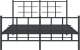 vidaXL vidaXL Metalowa rama łóżka z wezgłowiem i zanóżkiem, czarna, 135x190cm 5