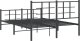 vidaXL vidaXL Metalowa rama łóżka z wezgłowiem i zanóżkiem, czarna, 135x190cm 7
