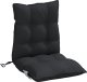 vidaXL vidaXL Poduszki na krzesła z niskim oparciem, 4 szt., czarne 5