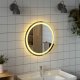 Lustro vidaXL Lustro łazienkowe z LED, okrągłe, 50 cm 2
