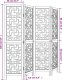 vidaXL Parawan pokojowy, 4-panelowy, brązowy, lite drewno paulowni 8