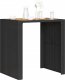 vidaXL Ogrodowy stół barowy z akacjowym blatem, czarny, 105x80x110 cm 4