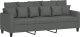 vidaXL vidaXL Sofa 3-osobowa, ciemnoszara, 180 cm, tapicerowana tkaniną 2
