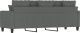 vidaXL vidaXL Sofa 3-osobowa, ciemnoszara, 180 cm, tapicerowana tkaniną 5