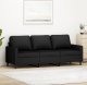 vidaXL Sofa 3-osobowa, czarny, 180 cm, tapicerowana aksamitem 1
