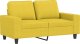 vidaXL vidaXL Sofa 2-osobowa, jasnożółta, 120 cm, tapicerowana tkaniną 2