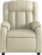 vidaXL Rozkładany fotel masujący, kremowe, sztuczna skóra 7