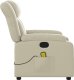 vidaXL Rozkładany fotel masujący, kremowe, sztuczna skóra 8