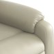 vidaXL Rozkładany fotel masujący, kremowe, sztuczna skóra 9