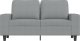 vidaXL Sofa 2-osobowa, jasnoszara, 120 cm, tapicerowana tkaniną 3