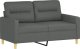 vidaXL Sofa 2-osobowa, ciemnoszara, 120 cm, tapicerowana tkaniną 2