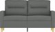vidaXL Sofa 2-osobowa, ciemnoszara, 120 cm, tapicerowana tkaniną 3