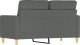 vidaXL Sofa 2-osobowa, ciemnoszara, 120 cm, tapicerowana tkaniną 5