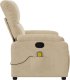 vidaXL Rozkładany fotel masujący, kremowy, obity mikrofibrą 8
