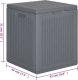 Skrzynia ogrodowa vidaXL Skrzynia ogrodowa, szara, rattan PP, 90 L 6