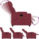 vidaXL Rozkładany fotel masujący, winna czerwień, obity tkaniną 5