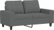 vidaXL Sofa 2-osobowa, ciemnoszara, 120 cm, tapicerowana tkaniną 2