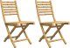 vidaXL Składane krzesła ogrodowe, 2 szt., 43x54x88 cm, bambusowe 2