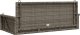vidaXL vidaXL Ławka bujana, szara, 119x56x48 cm, polirattan 6