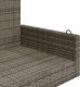 vidaXL vidaXL Ławka bujana, szara, 119x56x48 cm, polirattan 7