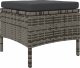 vidaXL 2-os. sofa ogrodowa ze stolikiem i stołkami, szara, polirattan 7