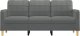 vidaXL Sofa 3-osobowa, ciemnoszara, 180 cm, tapicerowana tkaniną 3