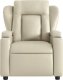 vidaXL vidaXL Rozkładany fotel masujący, kremowe, sztuczna skóra 4
