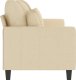 vidaXL vidaXL 3-osobowa sofa, kremowa, 180 cm, tapicerowana tkaniną 4