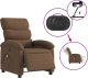 vidaXL vidaXL Rozkładany fotel masujący, elektryczny, brązowy, tkanina 6