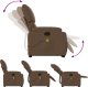 vidaXL vidaXL Podnoszony fotel masujący, rozkładany, brązowy, obity tkaniną 7