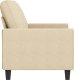 vidaXL vidaXL 2-osobowa sofa, kremowa, 140 cm, tapicerowana tkaniną 4