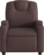 vidaXL Fotel rozkładany, ciemnobrązowy, obity tkaniną 3