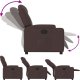 vidaXL Fotel rozkładany, ciemnobrązowy, obity tkaniną 6