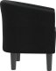 vidaXL Fotel klubowy, czarny, obity tkaniną 4