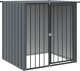 vidaXL Buda dla psa, z dachem, czarna, 110x103x109 cm, stal 2