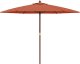 vidaXL vidaXL Parasol ogrodowy na drewnianym słupku, terakotowy, 299x240 cm 4