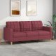 vidaXL vidaXL Sofa 3-osobowa, winna czerwień, 180 cm,tapicerowana tkaniną 1