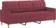 vidaXL vidaXL Sofa 3-osobowa, winna czerwień, 180 cm,tapicerowana tkaniną 2
