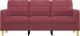 vidaXL vidaXL Sofa 3-osobowa, winna czerwień, 180 cm,tapicerowana tkaniną 3