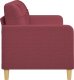 vidaXL vidaXL Sofa 3-osobowa, winna czerwień, 180 cm,tapicerowana tkaniną 4