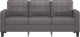 vidaXL vidaXL 3-osobowa sofa, szara, 180 cm, sztuczna skóra 3