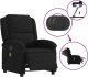 vidaXL Rozkładany fotel masujący, elektryczny, czarny, aksamit 6